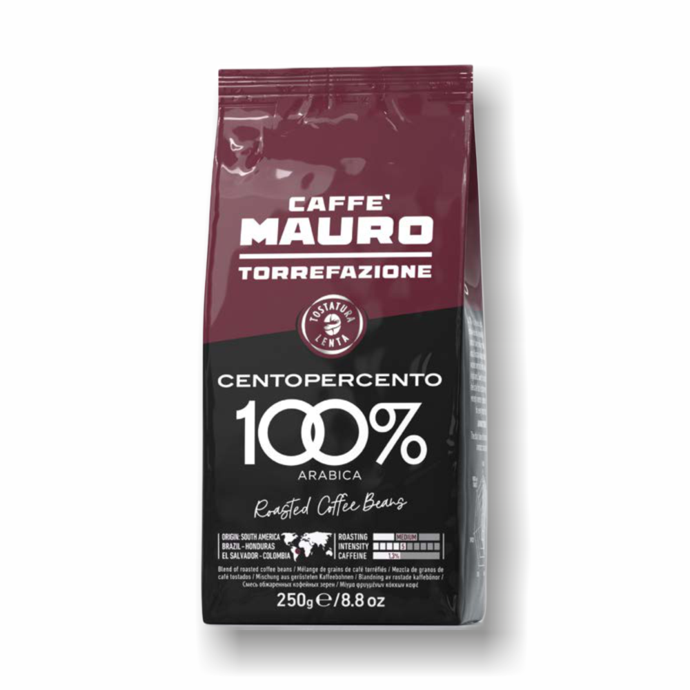 Minimálna doba trvanlivosti do 31/7/2025 - Mauro Centopercento 100% Arabica zrnková káva 250g