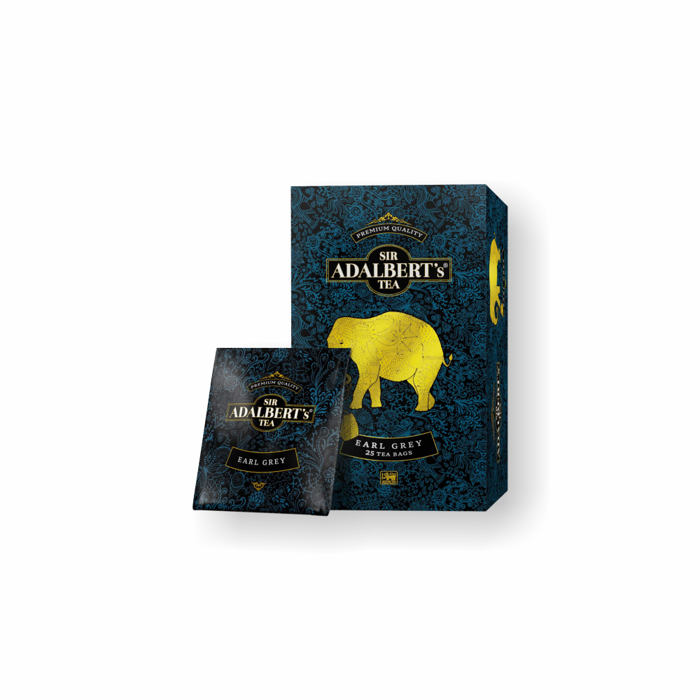 Sir Adalbert's Tea Earl Grey porciovaný čaj 25 ks – Obrázok 2