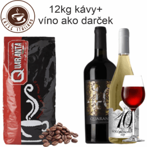 Quaranta Arabica 12kg + víno Locorotondo + víno Salice Salentino